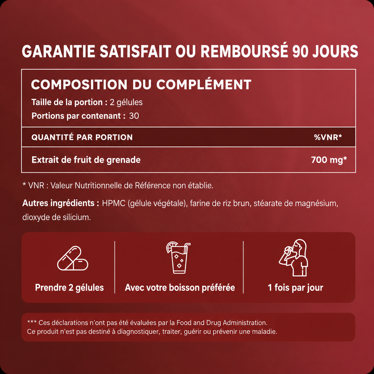 Extrait de grenade bio en gélules