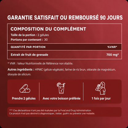 Extrait de grenade bio en gélules