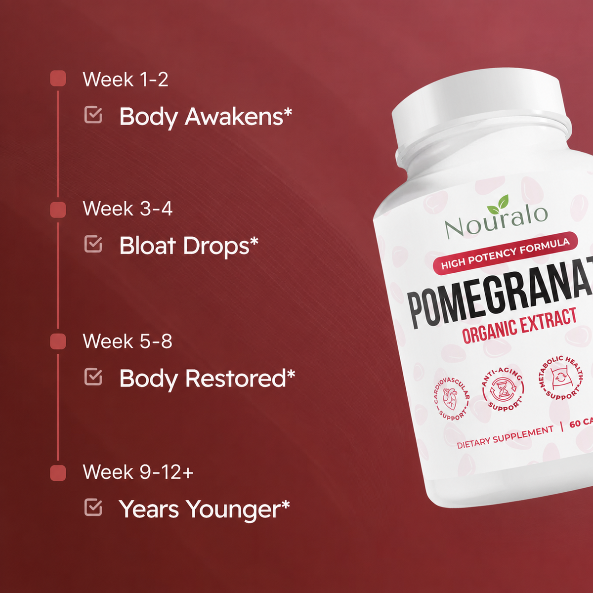 Organic Pomegranate Extract Capsules – Antioxidant & Digestive Support