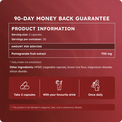 Organic Pomegranate Extract Capsules – Antioxidant & Digestive Support