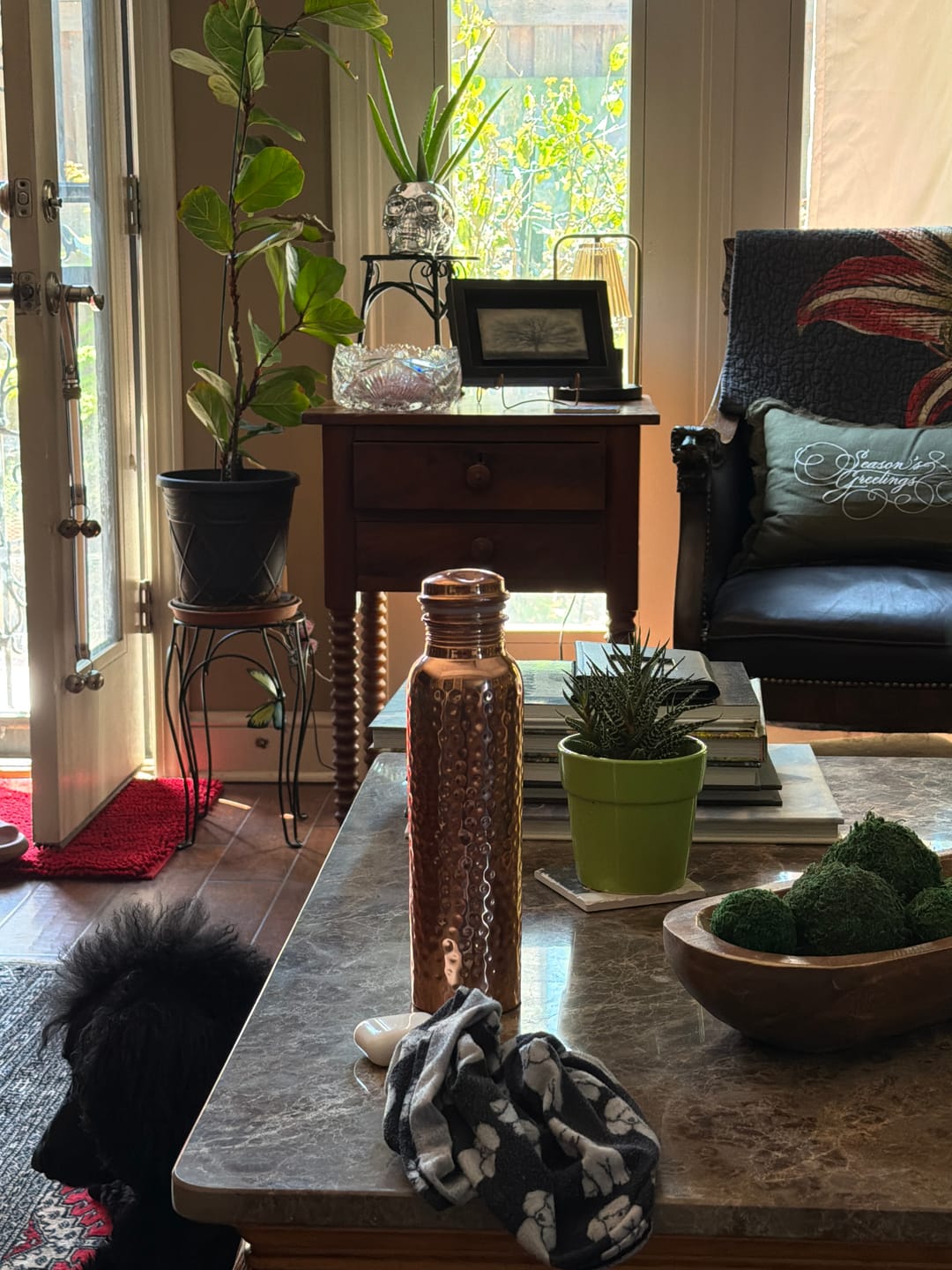 Customer photo review of Certified Ayurveda® Pure Copper Water Bottles - V2 Hand-Hammered Edition