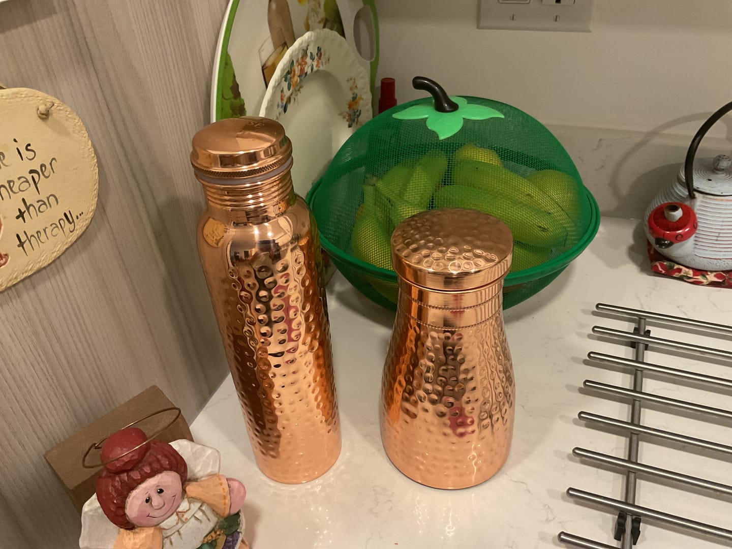 Customer photo review of Certified Ayurveda® Pure Copper Water Bottles - V2 Hand-Hammered Edition