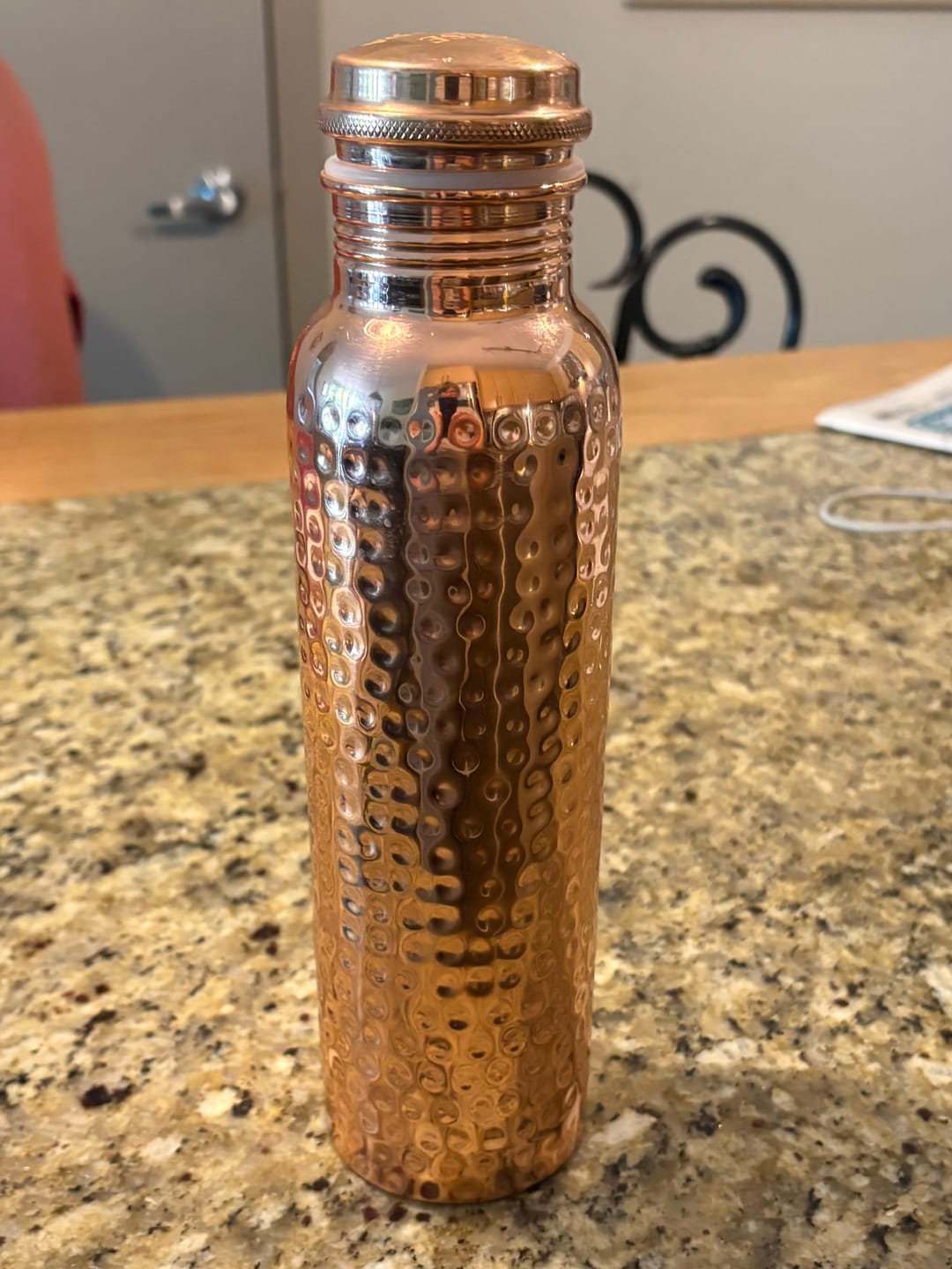 Customer photo review of Certified Ayurveda® Pure Copper Water Bottles - V2 Hand-Hammered Edition